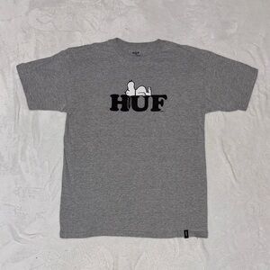 HUF x Peanuts Gray Snoopy Logo Tee